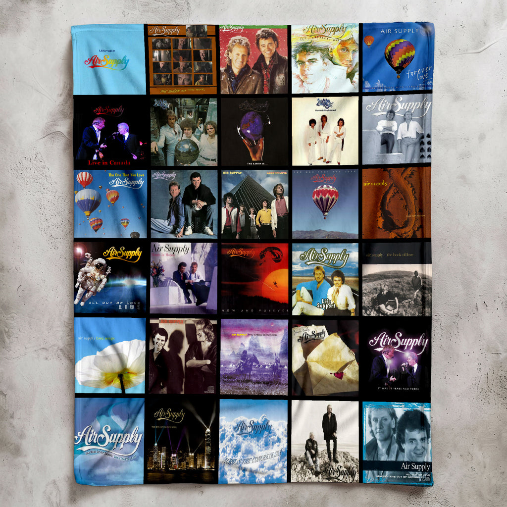 Air Supply Albums Collage Sherpa Blanket - A Unique Christmas Find for All Fans