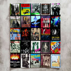 The Clash Albums Collage Sherpa Blanket - Punk Rock Warmth Wrapped in Iconic Album Art