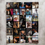 George Strait Albums Collage Sherpa Blanket - A Unique Christmas Find for All Fans