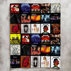 Metallica Albums Collage Sherpa Blanket - Unique Gift for Music Fans