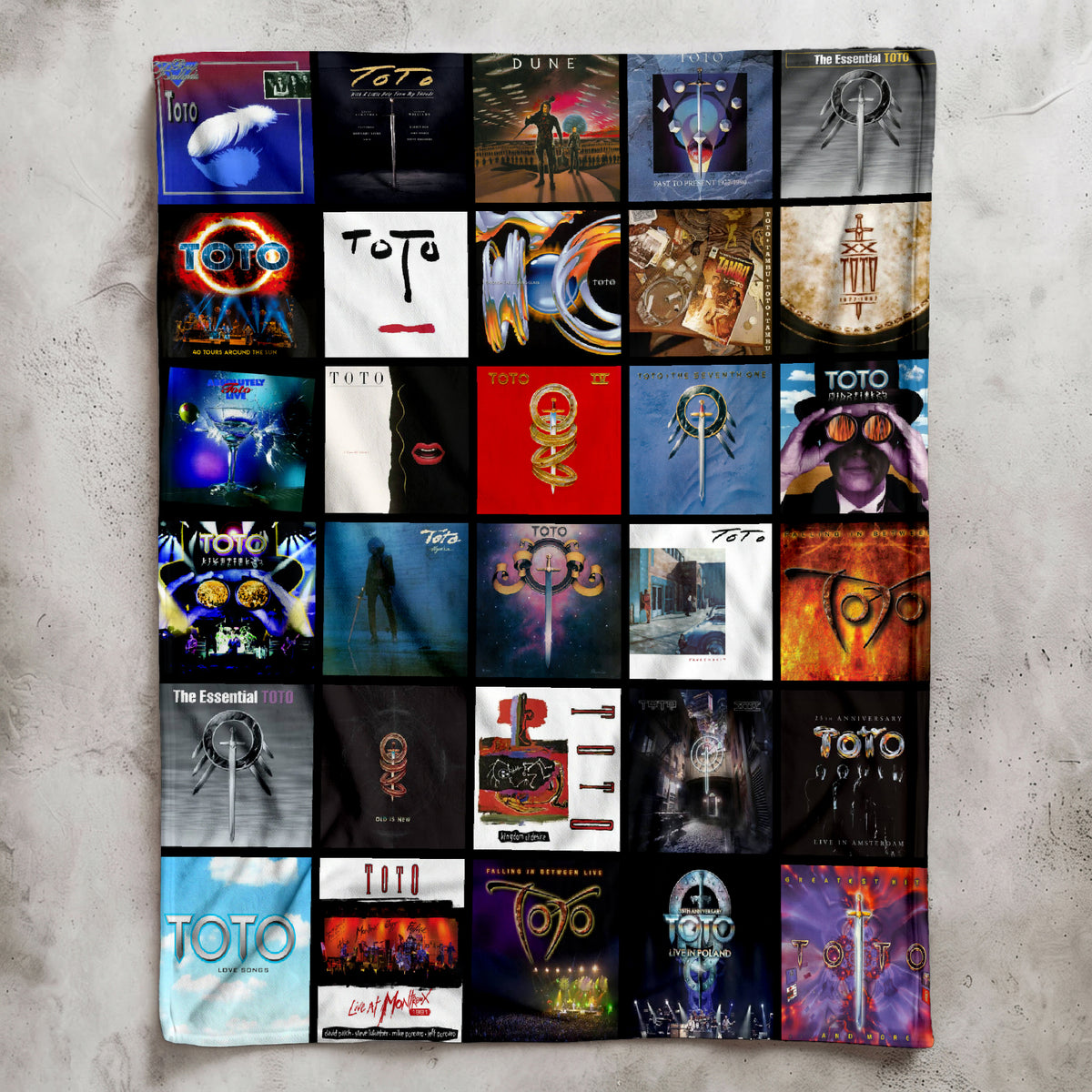 Toto Albums Collage Sherpa Blanket - A Unique Christmas Find for All Fans