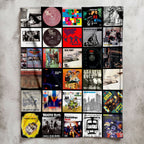 Beastie Boys Albums Collage Sherpa Blanket - Hip-Hop & Punk Fusion Warmth Wrapped in Iconic Album Art