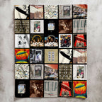 Led Zeppelin Albums Collage Sherpa Blanket - Unique Gift for Music Fans