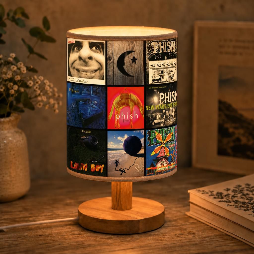 Phish Albums Collage Fabric Lamp - Unique Home Decor Gift for Music Fans