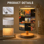 Pink Floyd Albums Collage Fabric Lamp - Unique Home Decor Gift for Music Fans