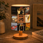 AC/DC Albums Collage Fabric Lamp - Unique Home Decor Gift for Music Fans