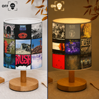 Rush Albums Collage Fabric Lamp - Unique Home Decor Gift for Music Fans