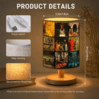 Rush Albums Collage Fabric Lamp - Unique Home Decor Gift for Music Fans