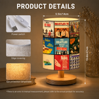 The Beatles Albums Collage Fabric Lamp - Unique Home Decor Gift for Music Fans