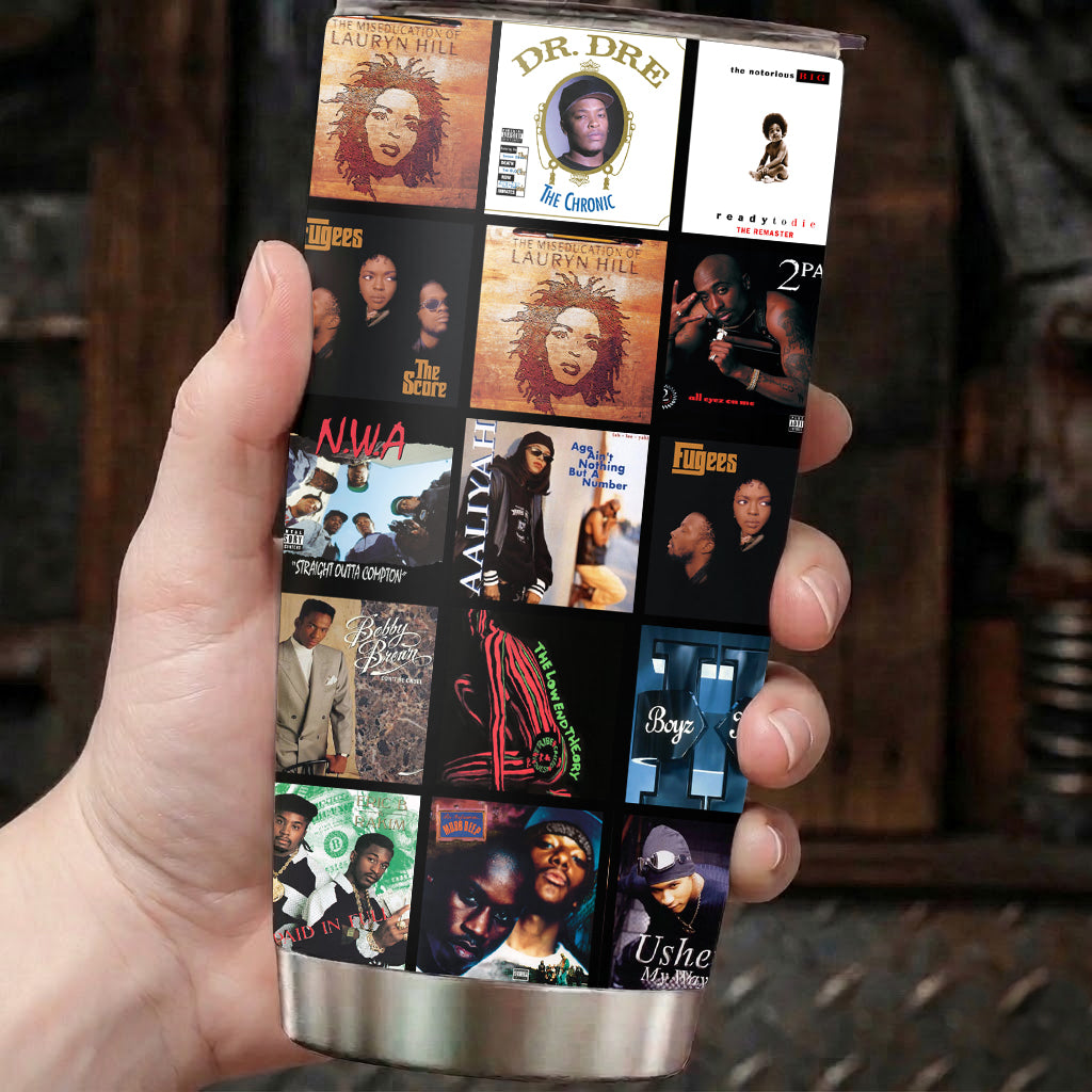 90s Hip-Hop & R&B Essential Albums Collage 20Oz Tumbler - Unique Gift For Music Fans