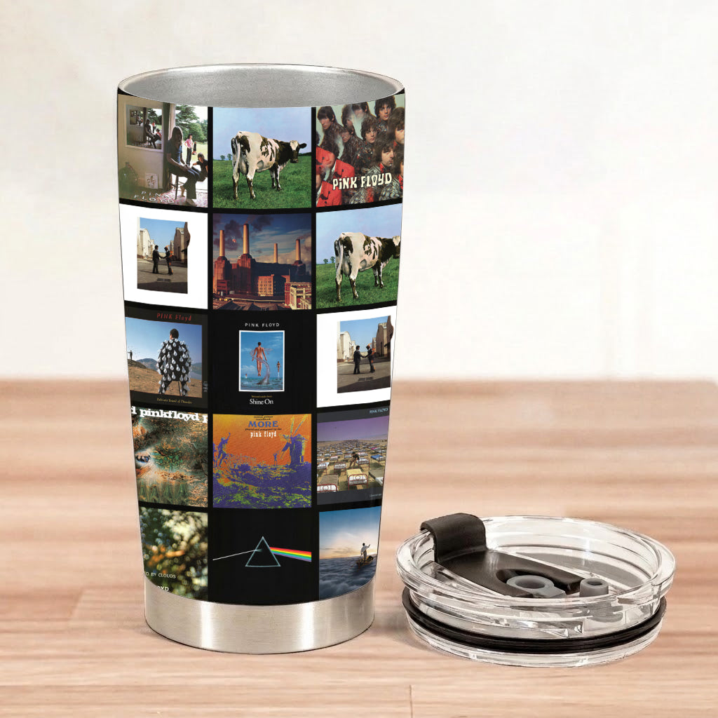 Pink Floyd Album Collage 20Oz Tumbler - Unique Gift For Music Fans