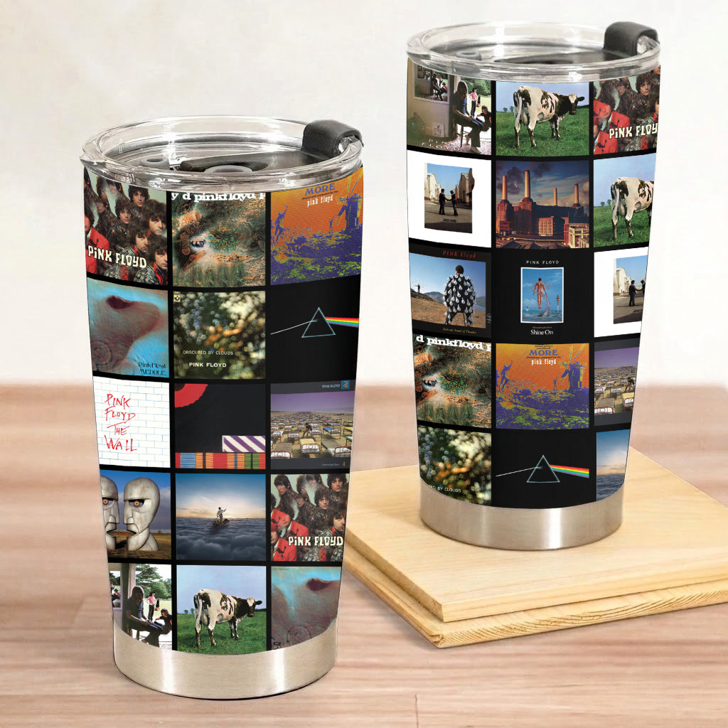Pink Floyd Album Collage 20Oz Tumbler - Unique Gift For Music Fans