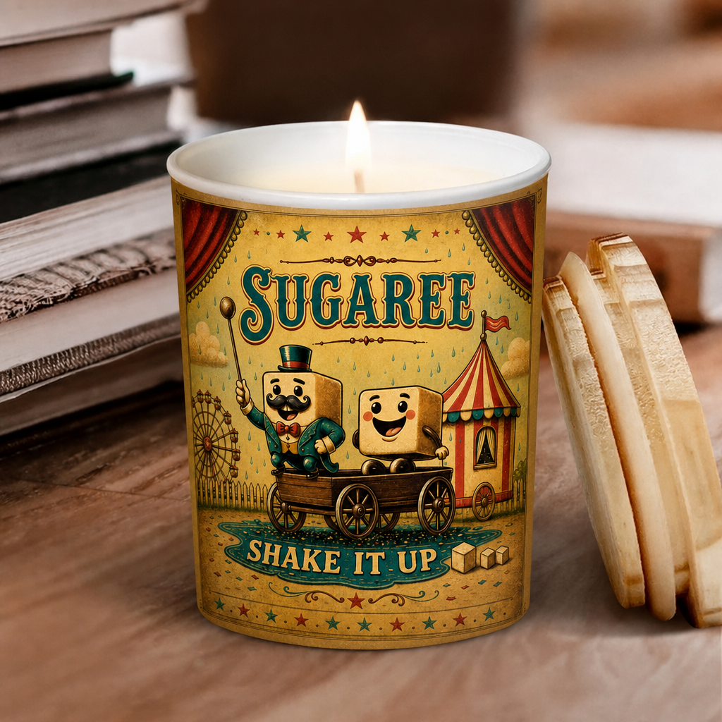 Sugaree Song Illustration Scented Candle - Unique Christmas Gift for Grateful Dead Fans