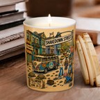 Shakedown Street Song Illustration Scented Candle - Unique Christmas Gift for Grateful Dead Fans