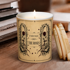 It Must Have Been the Roses Song Illustration Scented Candle - Unique Christmas Gift for Grateful Dead Fans