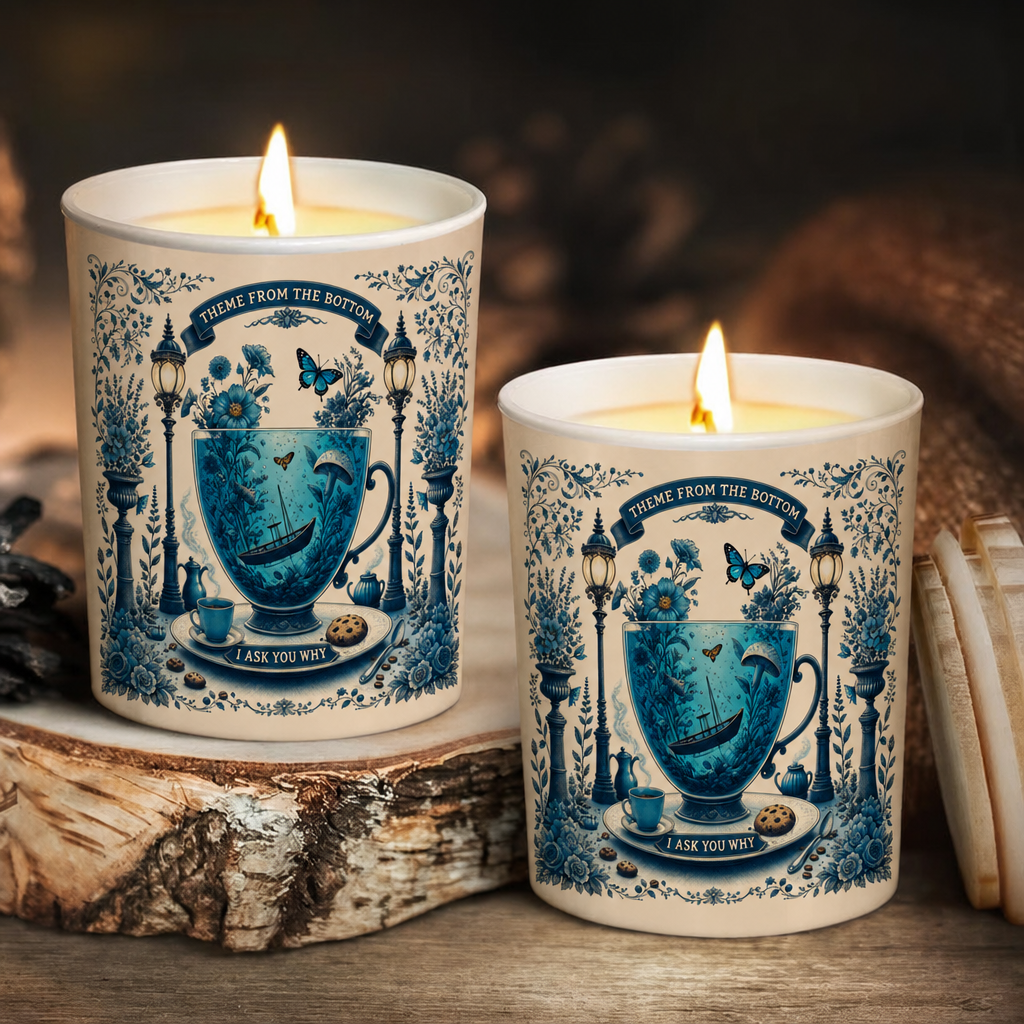 Theme From the Bottom Illustration Scented Candle - Unique Christmas Gift for Phish Fans