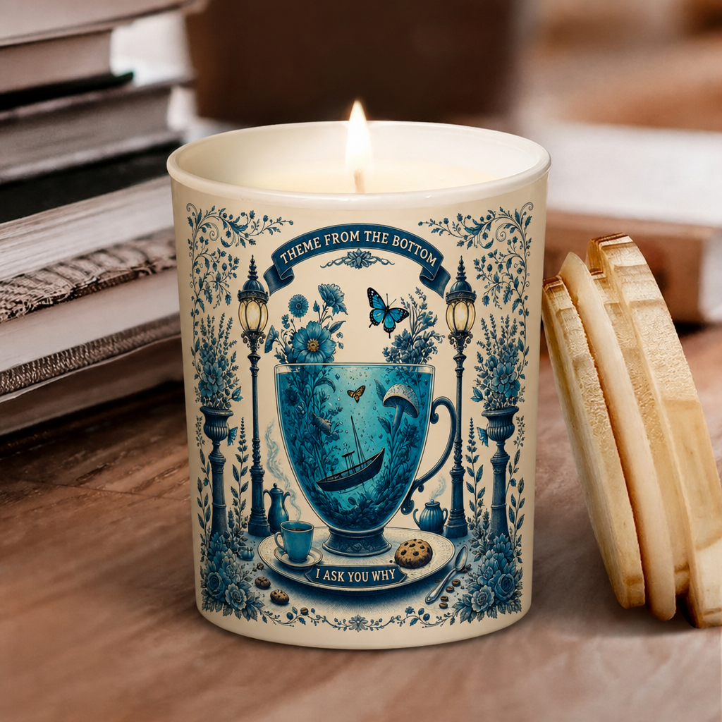 Theme From the Bottom Illustration Scented Candle - Unique Christmas Gift for Phish Fans