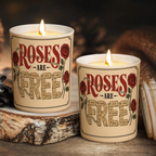 Roses Are Free Song Illustration Scented Candle - Unique Christmas Gift for Phish Fans