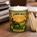 Lawn Boy Song Illustration Scented Candle - Unique Christmas Gift for Phish Fans