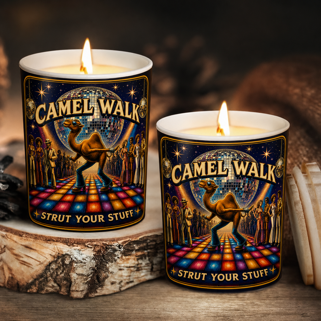 Camel Walk Song Illustration Scented Candle - Unique Christmas Gift for Phish Fans