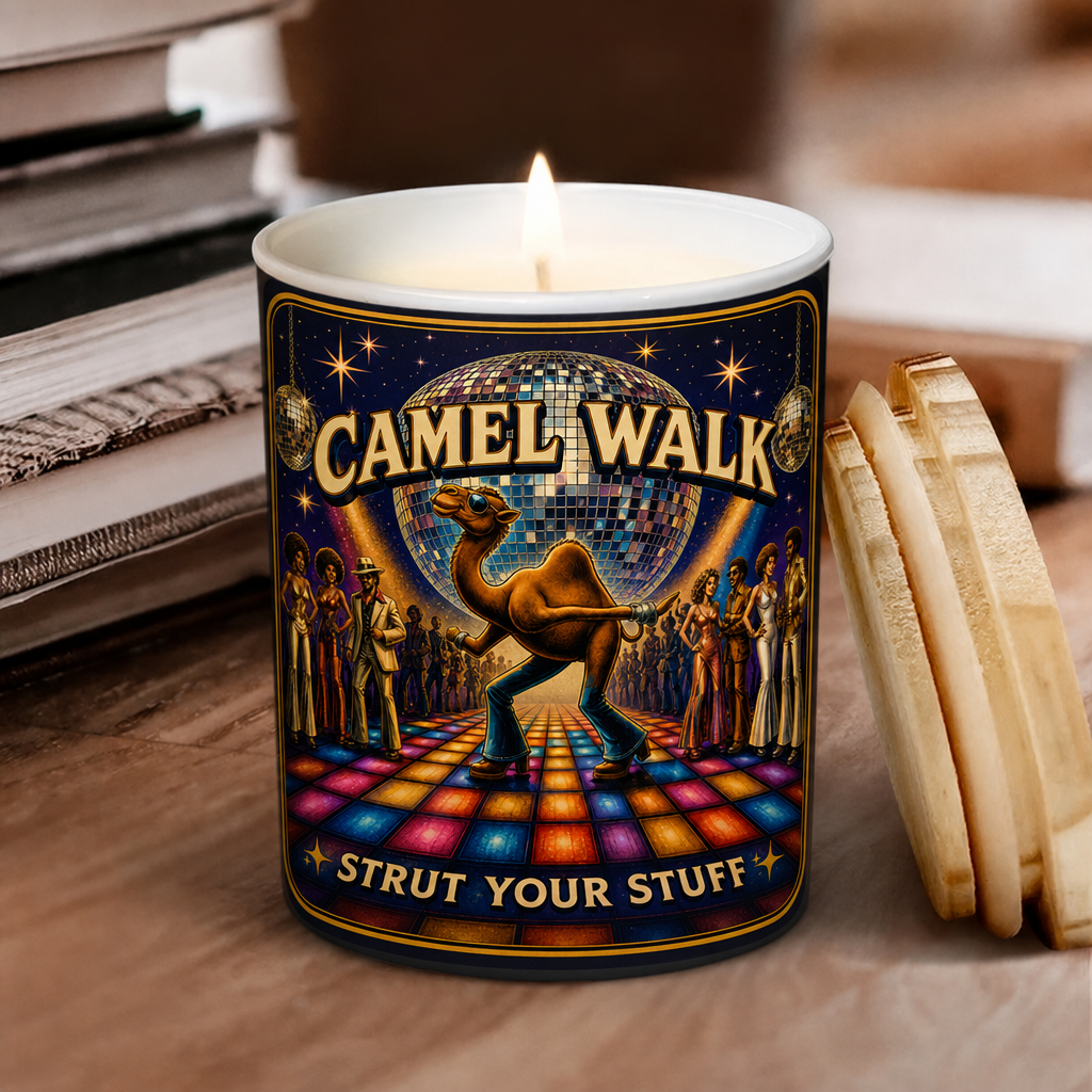 Camel Walk Song Illustration Scented Candle - Unique Christmas Gift for Phish Fans