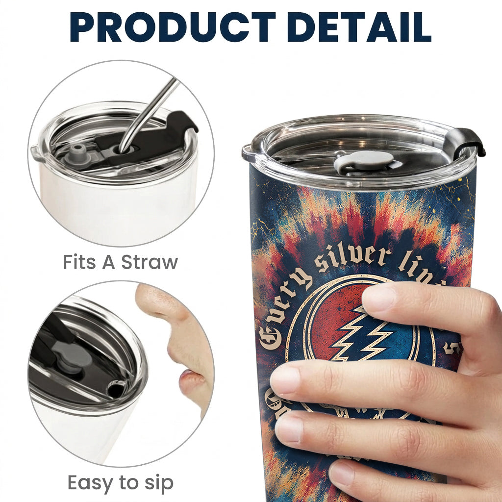 Touch of Grey Lyrics 20Oz Tumbler - Deadhead Unique Gift - Christmas Gifts for Fans, Parents